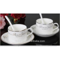 Best quality Bone china coffee sets, golden rim coffee cup &saucer